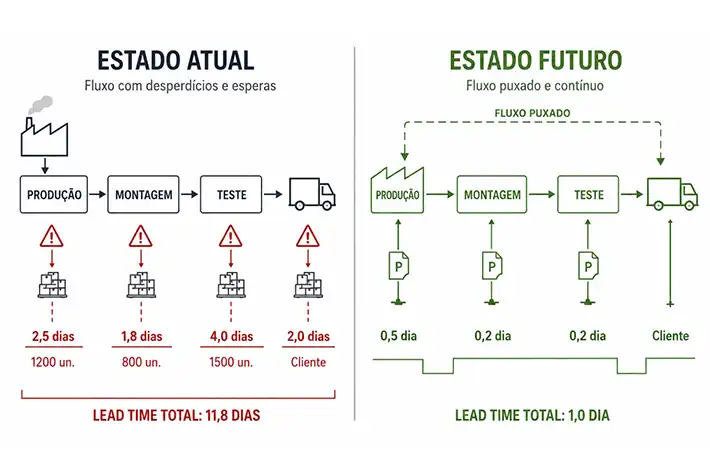 Plano de melhoria com VSM